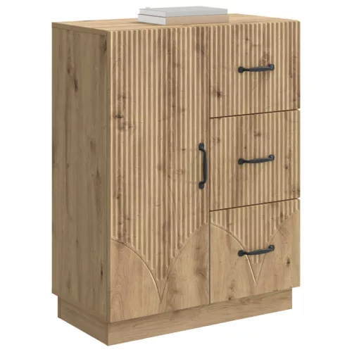  Széf fiókkal Kézműves Tölgy 66 x 34,5 x 87 cm Szerelt Fa