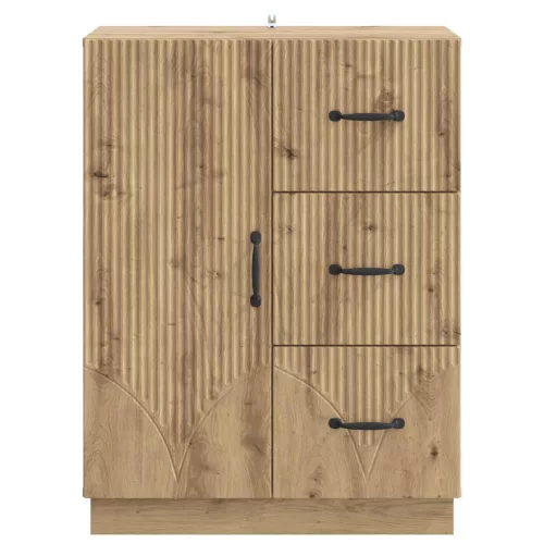  Széf fiókkal Kézműves Tölgy 66 x 34,5 x 87 cm Szerelt Fa