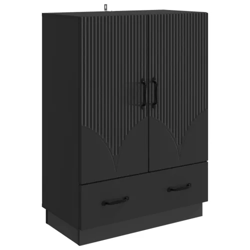  Széf fiókkal Fekete 66 x 34,5 x 92 cm Szerelt Fa