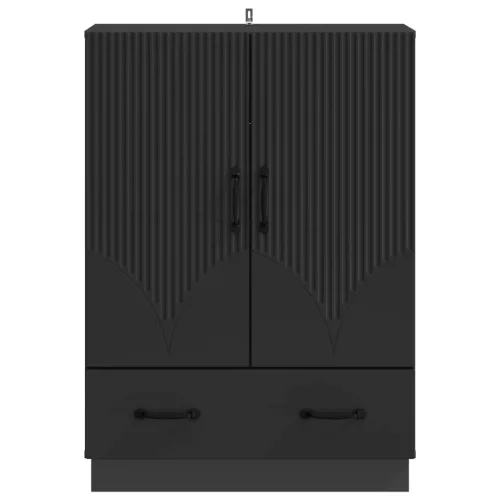  Széf fiókkal Fekete 66 x 34,5 x 92 cm Szerelt Fa