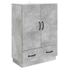  Széf fiókkal Betonszürke 66 x 34,5 x 92 cm Szerelt Fa