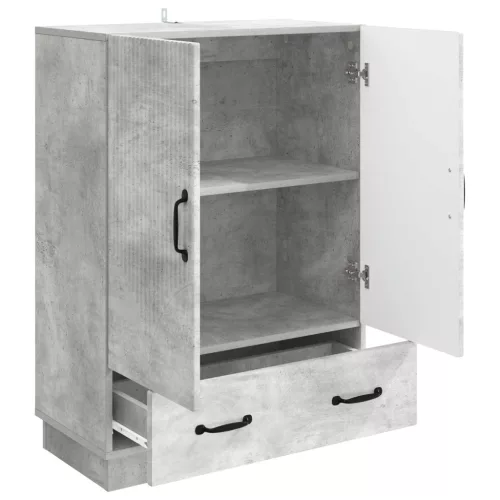  Széf fiókkal Betonszürke 66 x 34,5 x 92 cm Szerelt Fa