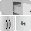  Széf fiókkal Magasfényű Fehér 66 x 34,5 x 92 cm Szerelt Fa