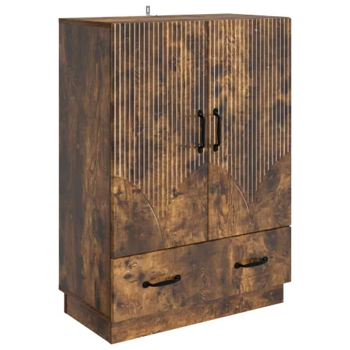  Széf fiókkal Füstös Tölgy 66 x 34,5 x 92 cm Szerelt Fa