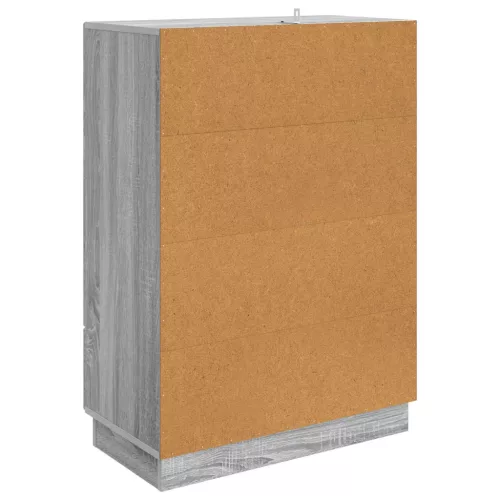  Széf fiókkal Szürke Sonoma 66 x 34,5 x 92 cm Szerelt Fa