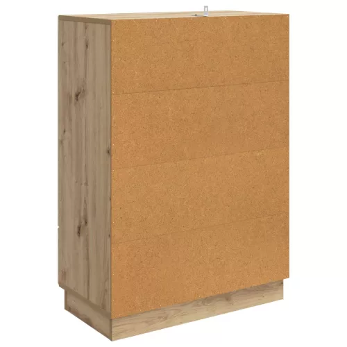  Széf fiókkal Kézműves Tölgy 66 x 34,5 x 92 cm Szerelt Fa