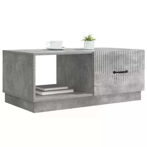  Dohányzóasztal Betonszürke 90 x 50 x 37 cm Szerelt Fa
