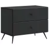  Éjjeliszekrény fiókkal Fekete 62 x 34,5 x 47,5 cm Szerelt Fa