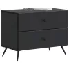  Éjjeliszekrény fiókkal Fekete 62 x 34,5 x 47,5 cm Szerelt Fa