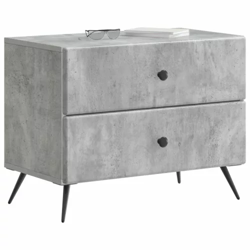 Éjjeliszekrény Betonszürke 62 x 34,5 x 47,5 cm Szerelt Fa