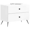  Éjjeliszekrény Magasfényű Fehér 62 x 34,5 x 47,5 cm Szerelt Fa