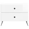  Éjjeliszekrény Magasfényű Fehér 62 x 34,5 x 47,5 cm Szerelt Fa
