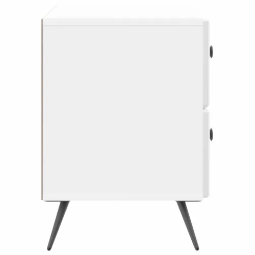  Éjjeliszekrény Magasfényű Fehér 62 x 34,5 x 47,5 cm Szerelt Fa