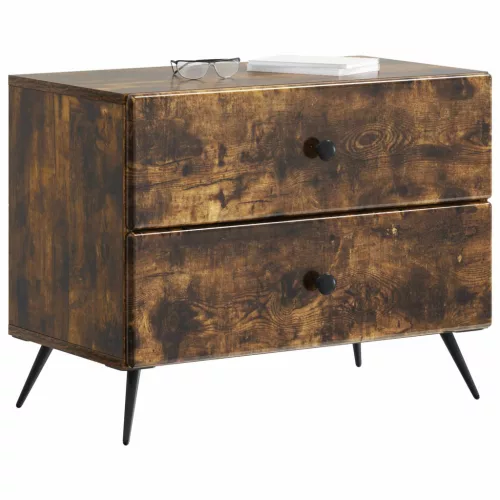  Éjjeliszekrény Füstös Tölgy 62 x 34,5 x 47,5 cm Szerelt Fa