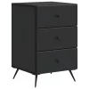 Éjjeliszekrény fiókkal Fekete 43 x 41 x 66,5 cm Szerelt Fa