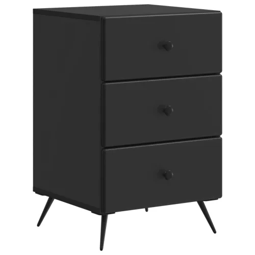  Éjjeliszekrény fiókkal Fekete 43 x 41 x 66,5 cm Szerelt Fa