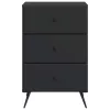  Éjjeliszekrény fiókkal Fekete 43 x 41 x 66,5 cm Szerelt Fa