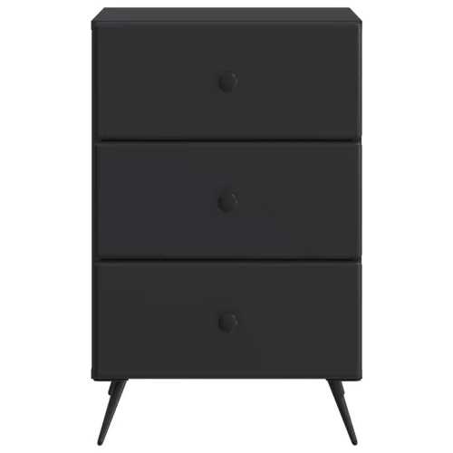  Éjjeliszekrény fiókkal Fekete 43 x 41 x 66,5 cm Szerelt Fa