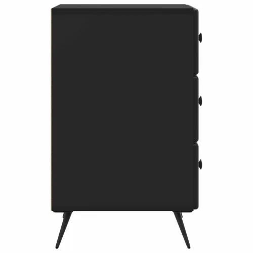  Éjjeliszekrény fiókkal Fekete 43 x 41 x 66,5 cm Szerelt Fa