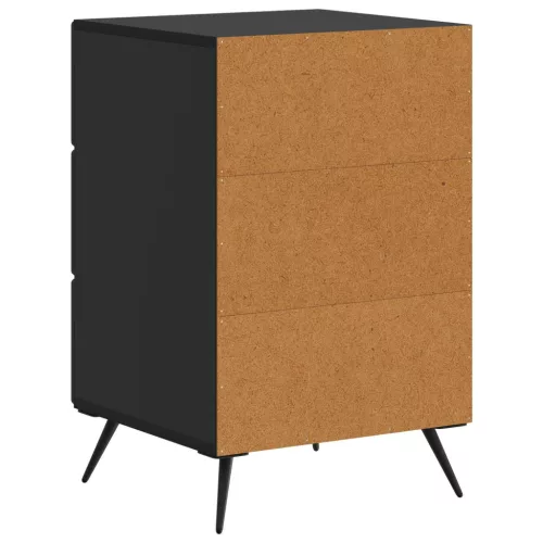  Éjjeliszekrény fiókkal Fekete 43 x 41 x 66,5 cm Szerelt Fa