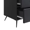  Éjjeliszekrény fiókkal Fekete 43 x 41 x 66,5 cm Szerelt Fa