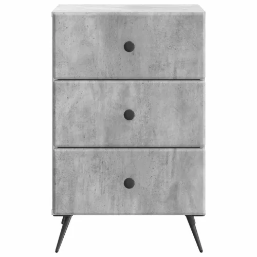  Éjjeliszekrény fiókkal Betonszürke 43 x 41 x 66,5 cm Szerelt Fa