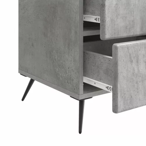  Éjjeliszekrény fiókkal Betonszürke 43 x 41 x 66,5 cm Szerelt Fa