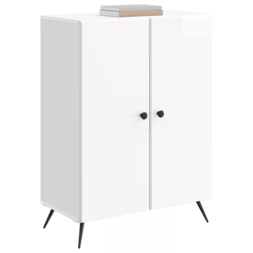  Széf Magasfényű Fehér 66 x 34,5 x 90 cm Szerelt Fa