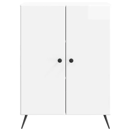  Széf Magasfényű Fehér 66 x 34,5 x 90 cm Szerelt Fa