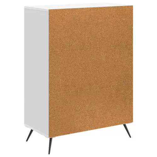  Széf Magasfényű Fehér 66 x 34,5 x 90 cm Szerelt Fa