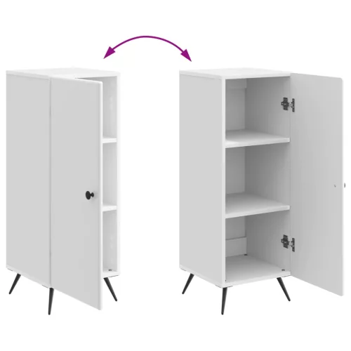  Széf Magasfényű Fehér 33 x 34,5 x 90 cm Szerelt Fa