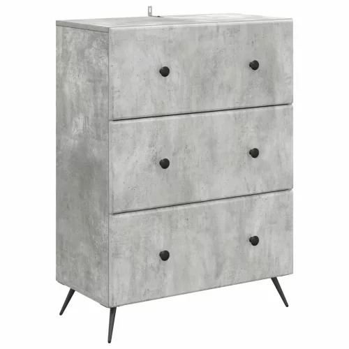  Fiókos szekrény Betonszürke 66 x 34,5 x 90 cm Szerelt Fa