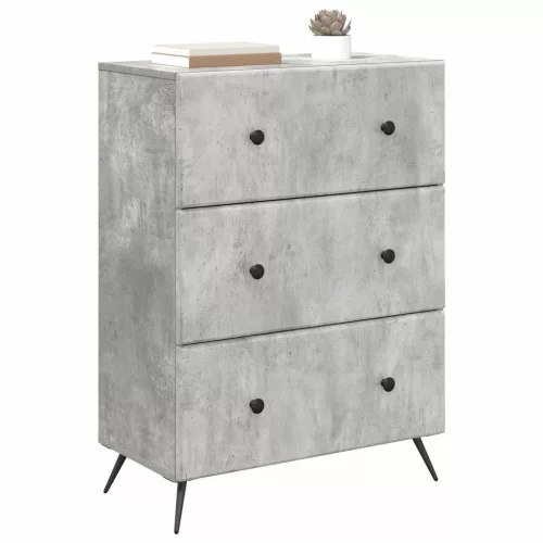  Fiókos szekrény Betonszürke 66 x 34,5 x 90 cm Szerelt Fa