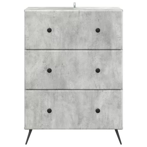  Fiókos szekrény Betonszürke 66 x 34,5 x 90 cm Szerelt Fa