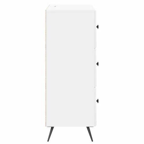  Fiókos szekrény Magasfényű Fehér 66 x 34,5 x 90 cm Szerelt Fa