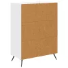 Fiókos szekrény Magasfényű Fehér 66 x 34,5 x 90 cm Szerelt Fa