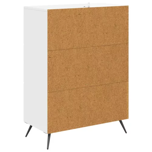  Fiókos szekrény Magasfényű Fehér 66 x 34,5 x 90 cm Szerelt Fa