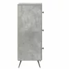  Fiókos szekrény Betonszürke 33 x 34,5 x 90 cm Szerelt Fa