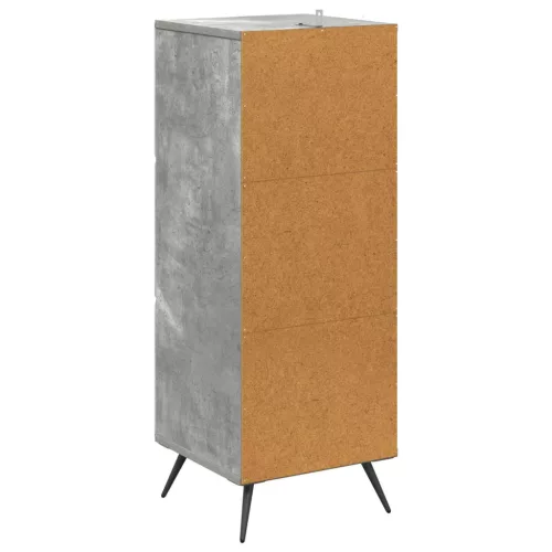  Fiókos szekrény Betonszürke 33 x 34,5 x 90 cm Szerelt Fa