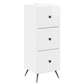    Fiókos szekrény Magasfényű Fehér 33 x 34,5 x 90 cm Szerelt Fa