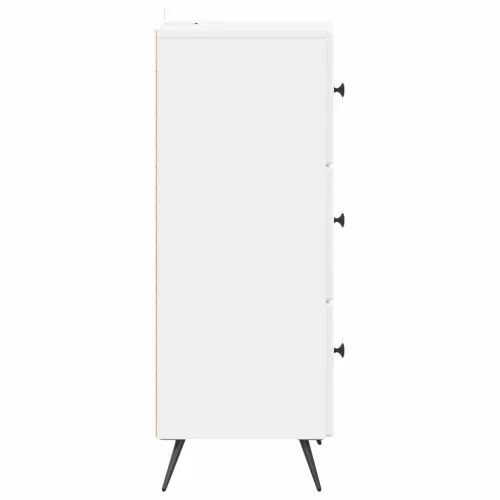  Fiókos szekrény Magasfényű Fehér 33 x 34,5 x 90 cm Szerelt Fa