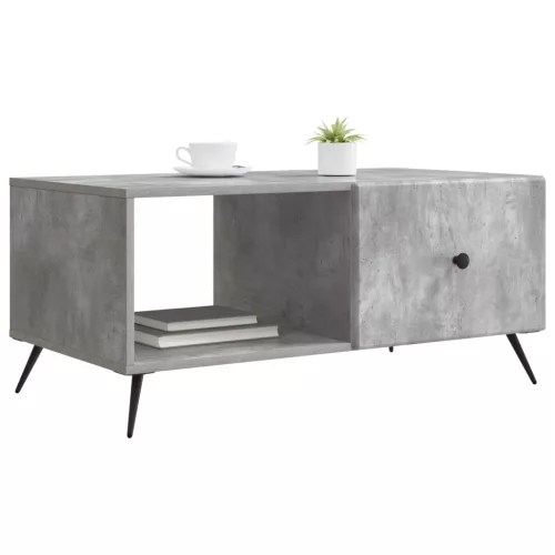  Dohányzóasztal Betonszürke 90 x 50 x 40 cm Szerelt Fa