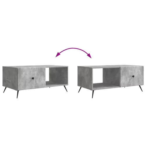  Dohányzóasztal Betonszürke 90 x 50 x 40 cm Szerelt Fa