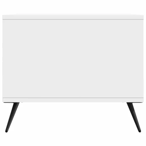  Dohányzóasztal Magasfényű Fehér 90 x 50 x 40 cm Szerelt Fa