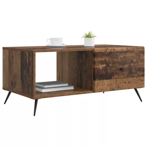  Dohányzóasztal Antik Fa 90 x 50 x 40 cm Szerelt Fa