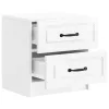  Éjjeliszekrény Magasfényű Fehér 43 x 34,5 x 44,5 cm Szerelt Fa
