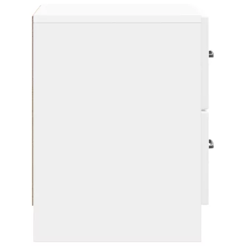  Éjjeliszekrény Magasfényű Fehér 43 x 34,5 x 44,5 cm Szerelt Fa