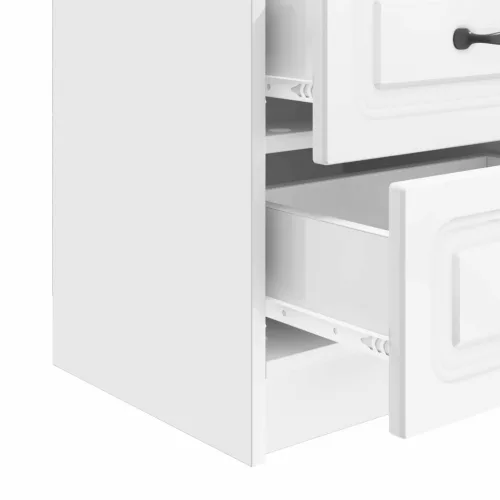  Éjjeliszekrény Magasfényű Fehér 43 x 34,5 x 44,5 cm Szerelt Fa