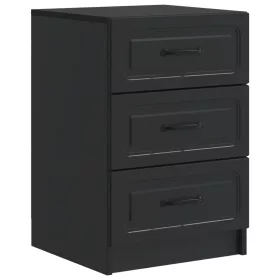    Éjjeliszekrény fiókkal Fekete 43 x 41 x 63,5 cm Szerelt Fa