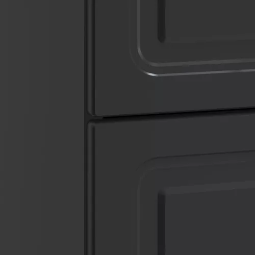  Éjjeliszekrény fiókkal Fekete 43 x 41 x 63,5 cm Szerelt Fa